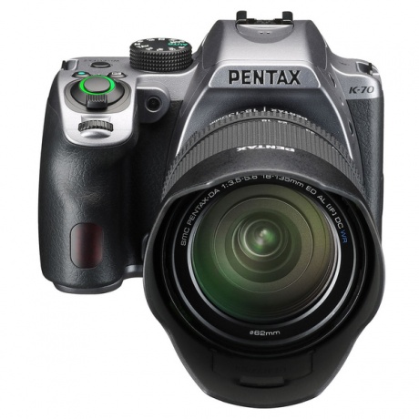 Фотоаппарат зеркальный Pentax K-70 Kit + DA L18-135 WR silver - фото 3