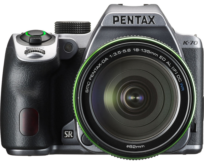 Фотоаппарат зеркальный Pentax K-70 Kit + DA L18-135 WR silver, цвет серебро S0017006 - фото 1