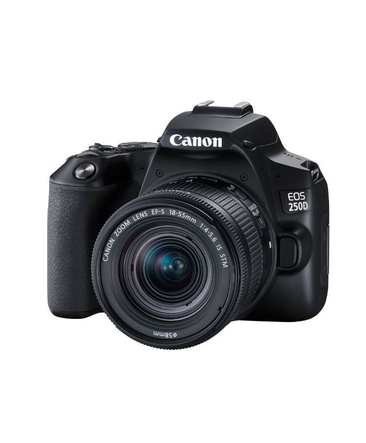 Зеркальный фотоаппарат Canon EOS 250D kit 18-55 IS STM Black фотоаппарат canon eos m50 kit 15 45mm is stm lp e12 черный