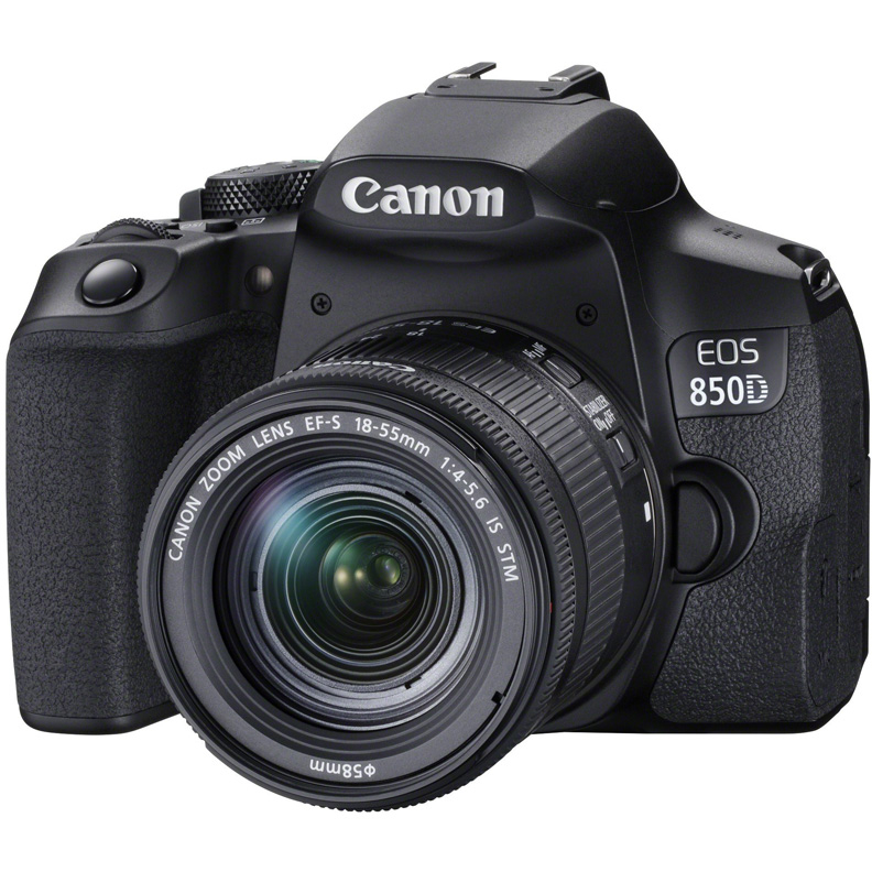 Зеркальный фотоаппарат EOS 850D kit 18-55 IS STM сумка mypads tc 154650 из импортной кожи для фотоаппарата canon eos 77d 760d 750d 700d 650d 800d 850d 860d светло коричневый объектив 18 200мм