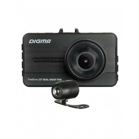 Видеорегистратор Digma FreeDrive 207 DUAL Night FHD (GP6248) черный - фото 1
