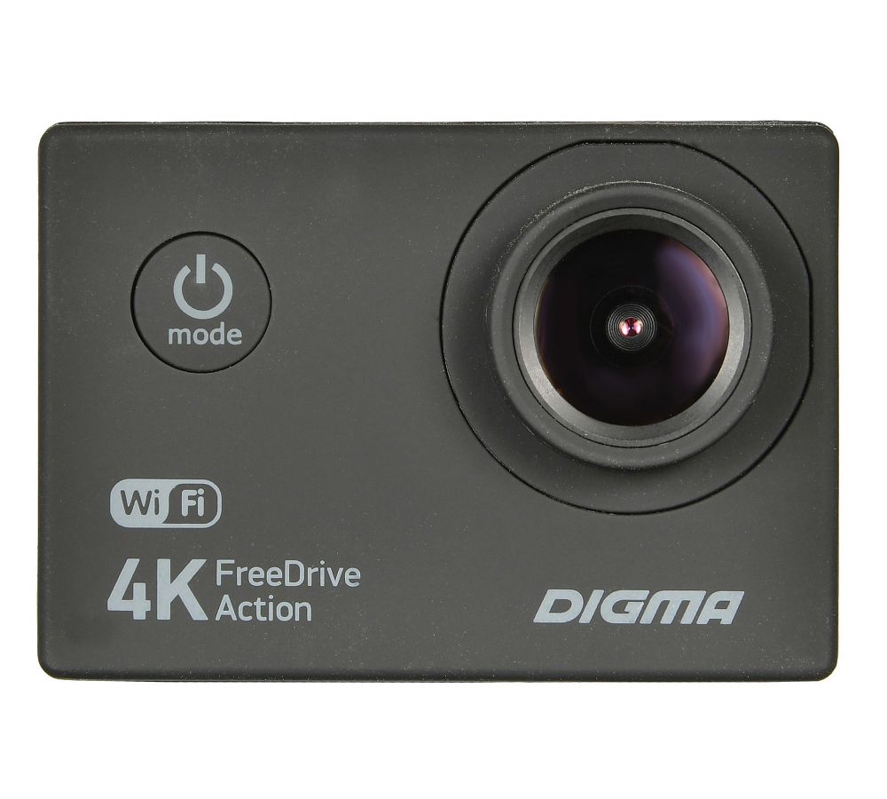 Видеорегистратор Digma FreeDrive Action 4K WiFi видеорегистратор digma freedrive 606 mirror dual черный 2mpix 1080x1920 1080p 170гр gp6247