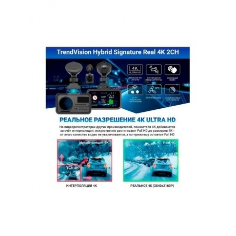 Видеорегистратор TrendVision Hybrid Signature Real 4K 2CH - фото 13