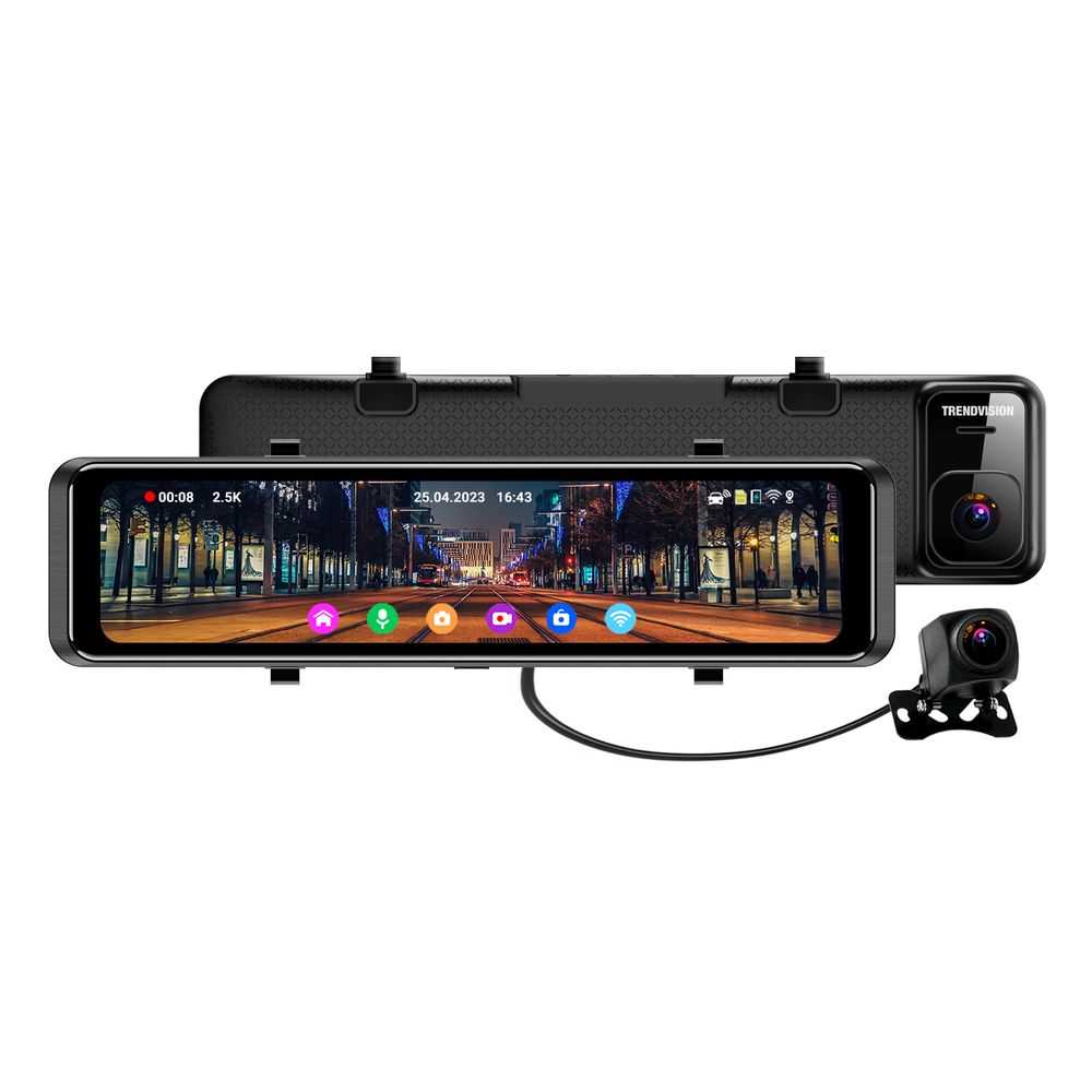 Видеорегистратор TrendVision MR-1100 4Ki (AI Smart Assist) видеорегистратор зеркало mio r47d gps доп камера