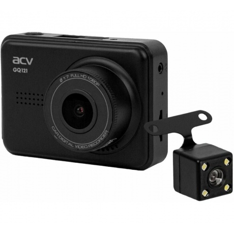 Видеорегистратор ACV GQ121 c камерой з.в.FHD/2.45&quot;/140град/G-sensor/Магнитное крепление - фото 1