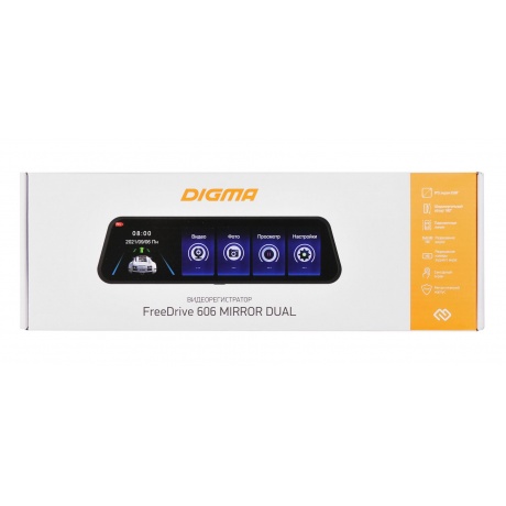 Видеорегистратор Digma FreeDrive 606 MIRROR DUAL черный 2Mpix 1080x1920 1080p 170гр. GP6247 - фото 12