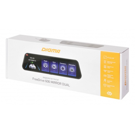 Видеорегистратор Digma FreeDrive 606 MIRROR DUAL черный 2Mpix 1080x1920 1080p 170гр. GP6247 - фото 13