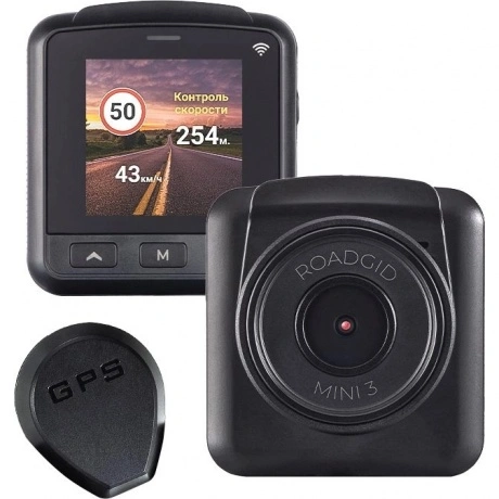 Видеорегистратор Roadgid Mini 3 GPS Wi-Fi черный 2Mpix 1080x1920...