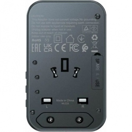 Зарядное устройство ACEFAST Z1 PD75W GaN (3*USB-C+2*USB-A) multifunctional charging adapter. Цвет: черно-серый - фото 3