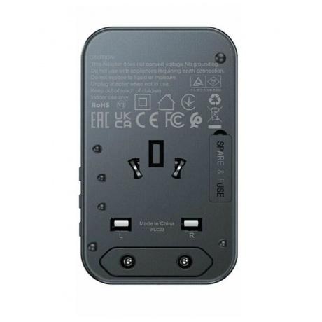 Зарядное устройство ACEFAST Z1 PD75W GaN (3*USB-C+2*USB-A) multifunctional charging adapter. Цвет: черно-серый - фото 3