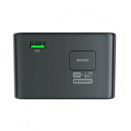 Зарядное устройство ACEFAST Z1 PD75W GaN (3*USB-C+2*USB-A) multifunctional charging adapter. Цвет: черно-серый - фото 4