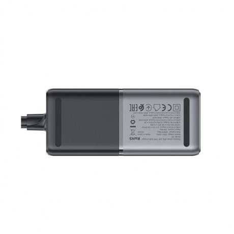 Зарядное устройство ACEFAST Z2 PD75W GaN (3*USB-C+2*USB-A) desktop charging adapter (EU). Цвет: черно-серый - фото 6