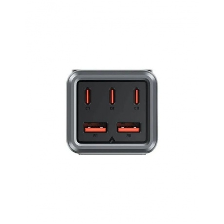 Зарядное устройство ACEFAST Z2 PD75W GaN (3*USB-C+2*USB-A) desktop charging adapter (EU). Цвет: черно-серый - фото 8