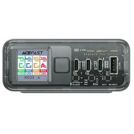 Зарядное устройство ACEFAST Z4 PD218W GaN (3*USB-C+USB-A) desktop charging adapter (EU). Цвет: серый космос - фото 1