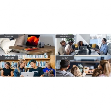 Зарядное устройство Satechi 200W USB-C 6-Port PD GaN Charger EU. Цвет: серый космос - фото 9