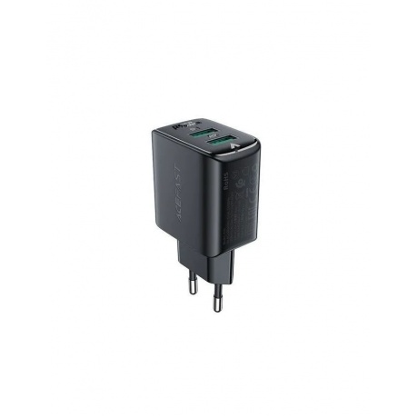 Зарядное устройство двухпортовое ACEFAST A33 QC18W USB-A+USB-A dual port charger (EU). Цвет: черный - фото 2
