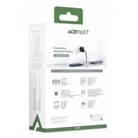 Зарядное устройство двухпортовое ACEFAST A9 PD40W USB-C+USB-C dual port charger EU. Цвет: черный - фото 6