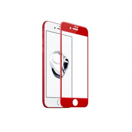 Защитное стекло Partner с рамкой (Full-Screen) для IPhone 7/8, красное - фото 2