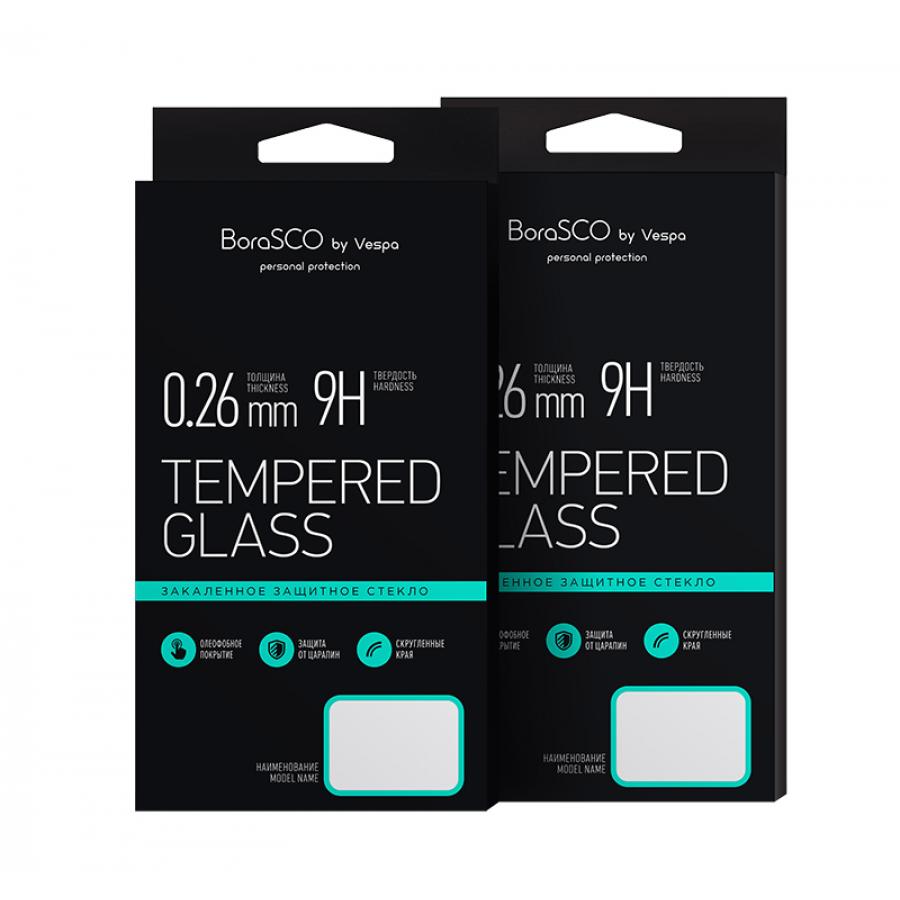 Защитное стекло BoraSCO Full Cover+Full Glue для Samsung Galaxy A9 (2018) A920F Черная рамка от Kotofoto