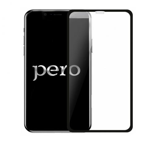 Защитное стекло PERO 3D для iPhone Xs Max, чёрное - фото 1