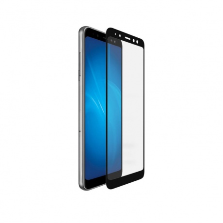 Закаленное стекло DF (fullscreen) для Samsung Galaxy A8 (2018) sColor-32  (black) - фото 2