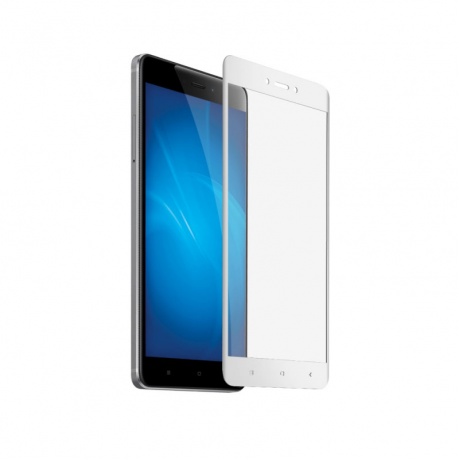 Защитное стекло DF fullscreen для Xiaomi Redmi 4X, белая рамка - фото 2
