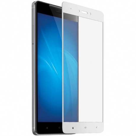 Защитное стекло DF fullscreen для Xiaomi Redmi Note 4X, белая рамка - фото 2