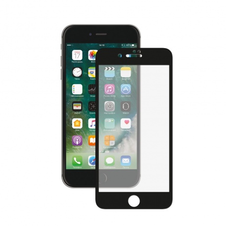 Закаленное стекло Deppa iPhone 7+ Full 0.3mm black - фото 2