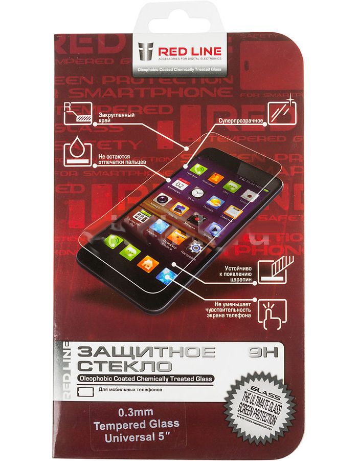 Защитное стекло Redline для смартфонов 5 (УТ000006690) цена и фото
