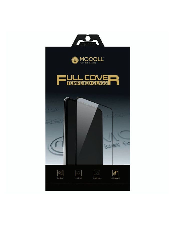 Защитное стекло MOCOLL полноразмерное 2.5D для Samsung A71 2020 Черное (Серия Storm)