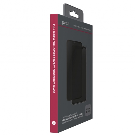 Защитное стекло PERO Full Glue Privacy для iPhone 12 mini черное - фото 2