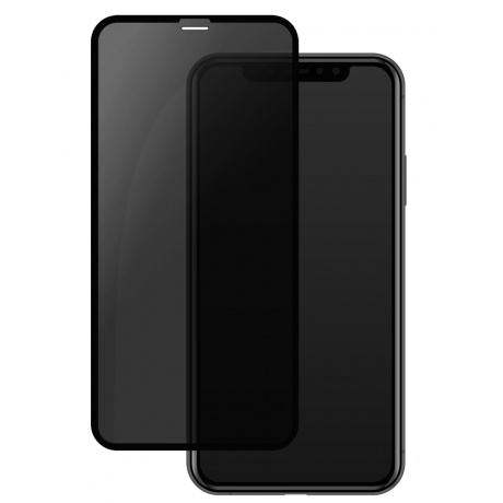 Защитное стекло PERO Full Glue Privacy для iPhone 12 mini черное - фото 3