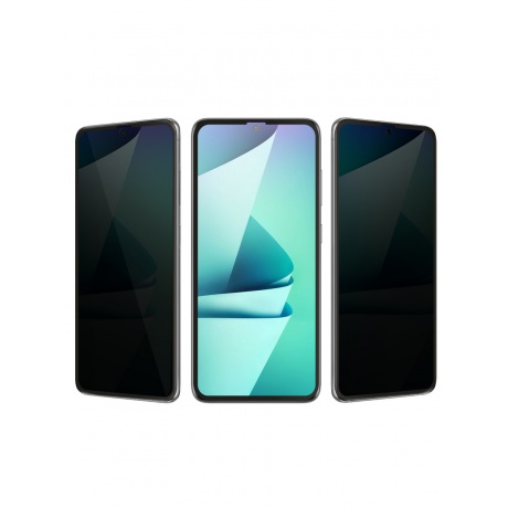 Защитное стекло PERO Full Glue Privacy для iPhone 12 Pro Max черное - фото 5