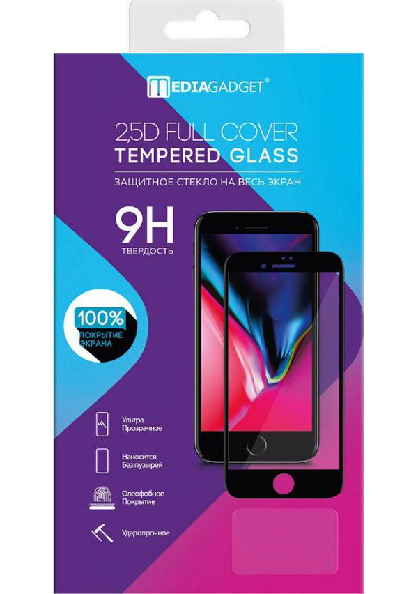 Защитное стекло Media Gadget для Samsung Galaxy A30 2.5D Full Cover Glass Full Glue Black Frame MGFCSGA30FGBK