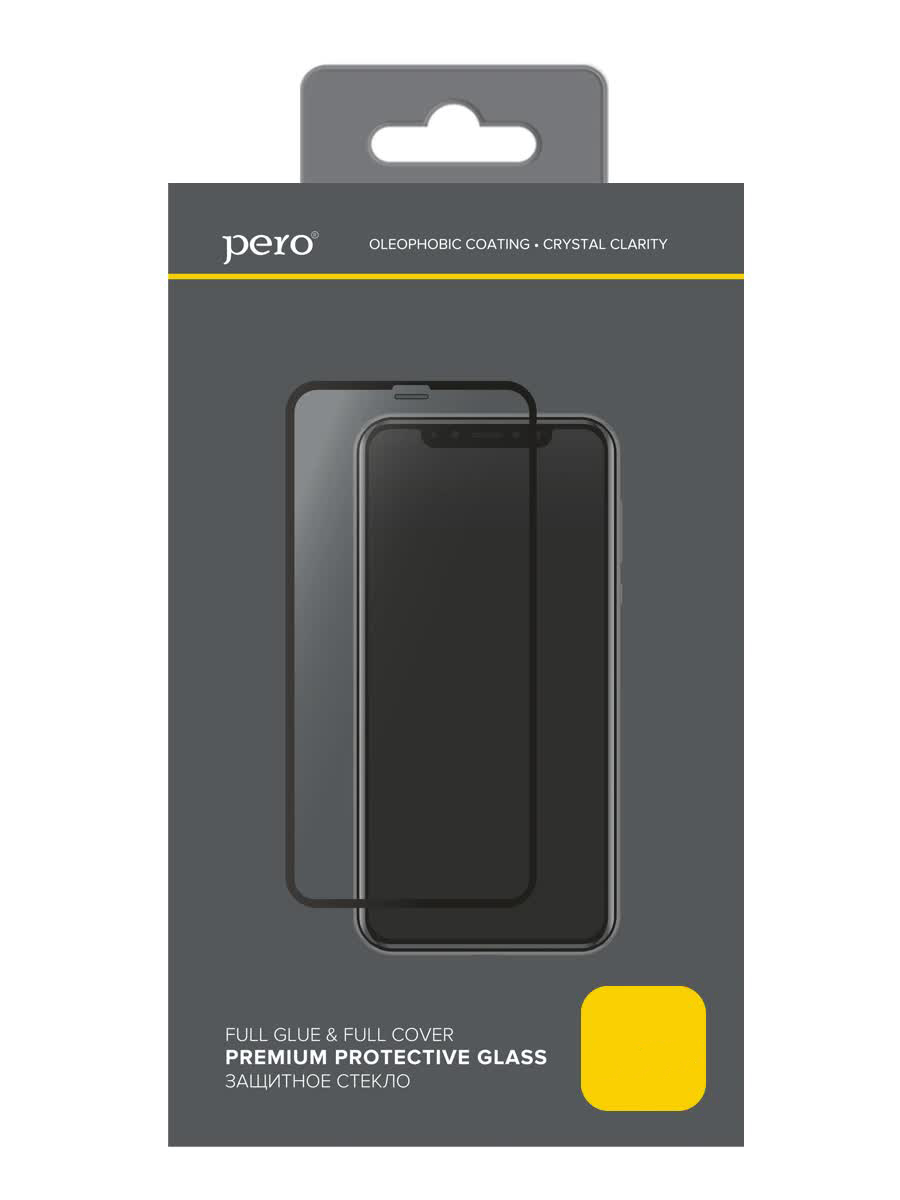 цена Защитное стекло PERO Full Glue для Samsung A02, черное