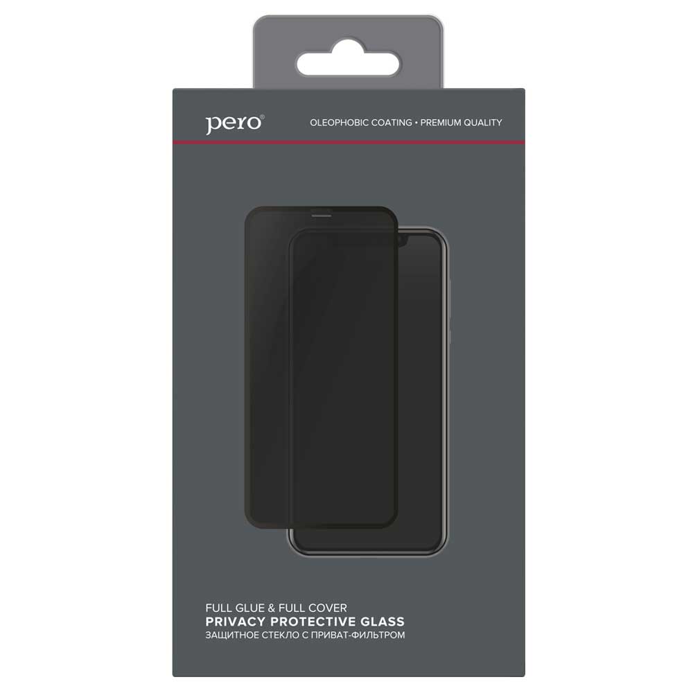 Защитное стекло PERO Full Glue Privacy для Poco F3, черное цена и фото