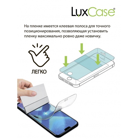 Пленка гидрогелевая LuxCase для Huawei P Smart 2021 0.14mm Front Transparent 86031 - фото 3