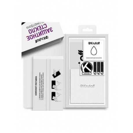 Стекло защитное Krutoff для Oppo A73 Full Glue Premium Black 22935 - фото 6