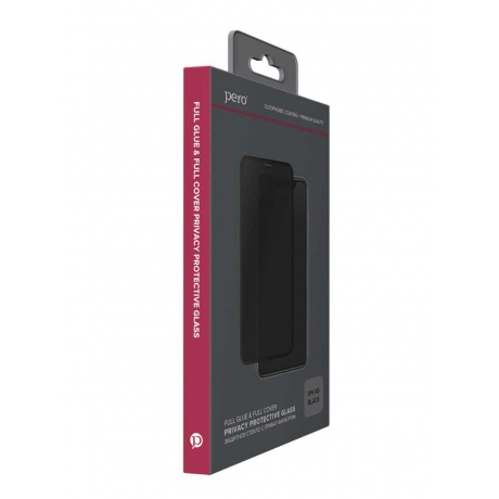 Защитное стекло PERO Full Glue Privacy для iPhone 13 mini, черное - фото 4