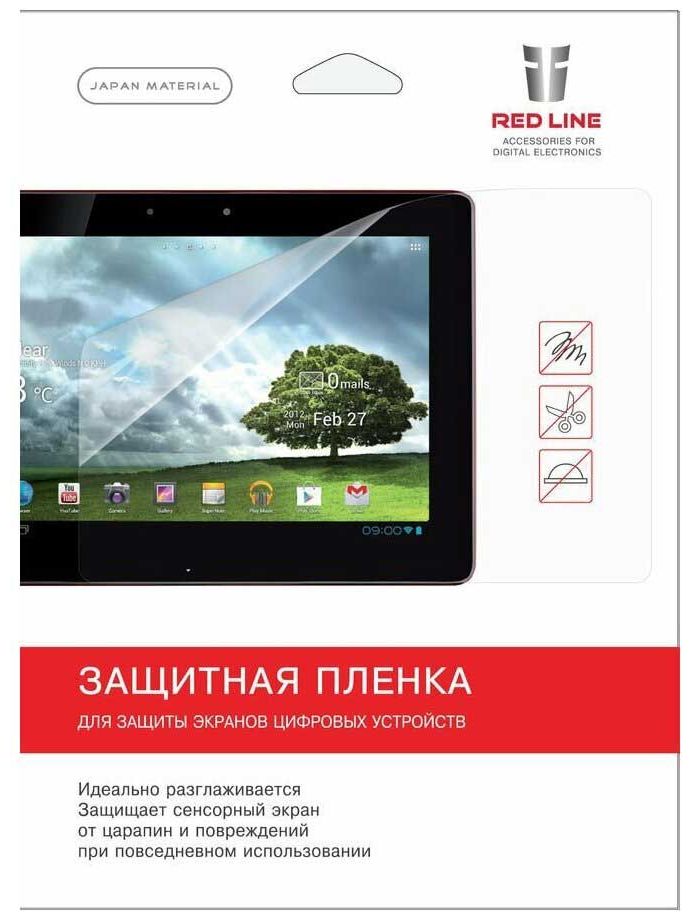 цена Защитная пленка для экрана глянцевая Red line универсальная 9 115x197мм 1шт. (УТ000006143)