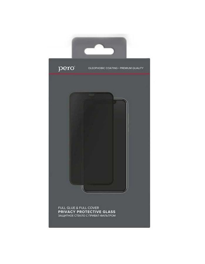 Защитное стекло PERO Full Glue Privacy для Samsung A03 Core, черное цена и фото