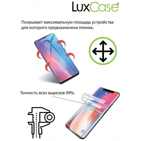 Гидрогелевая пленка LuxCase для ASUS ROG Phone 5s 0.14mm Back Transparent 90026 - фото 5