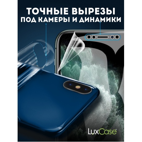 Гидрогелевая пленка LuxCase для Realme 9i 0.14mm Back Transparent 90538 - фото 3