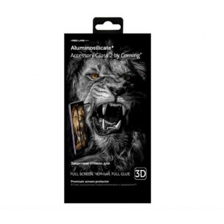 Стекло защитное Corning Samsung Galaxy S21 Ultra Full Screen (3D) tempered glass FULL GLUE черный