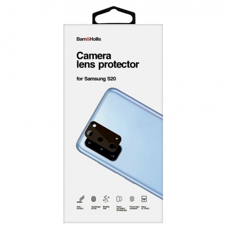 Стекло защитное на камеру Barn&amp;Hollis для Samsung Galaxy S20 черный - фото 1