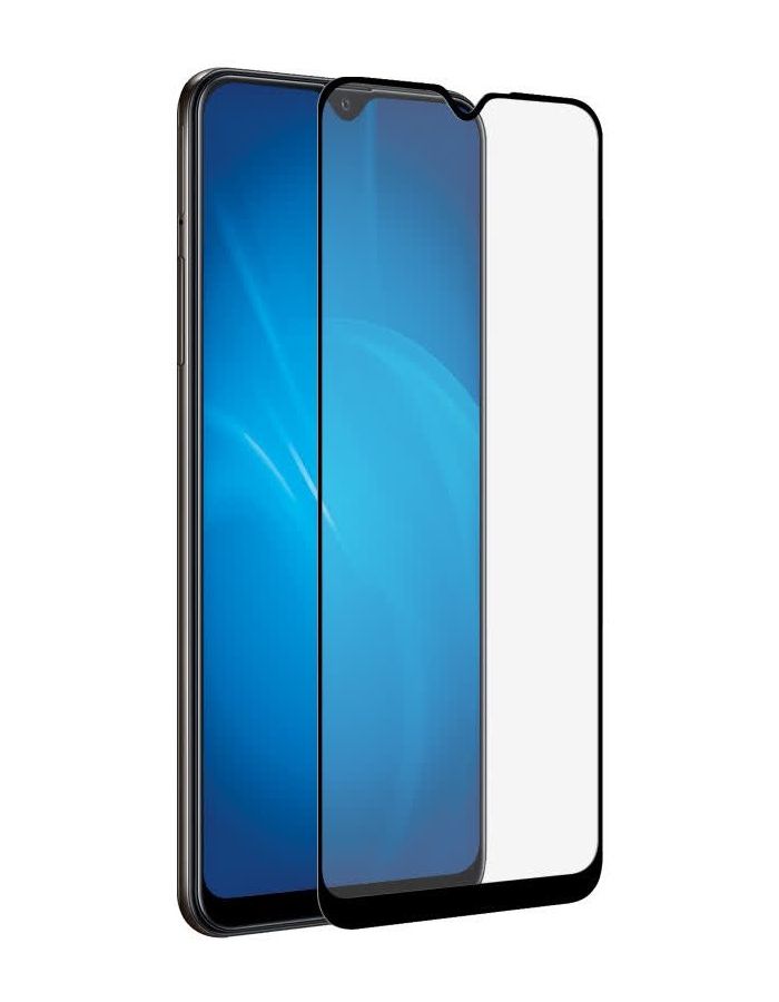 Стекло защитное mObility для Samsung Galaxy A02s Full screen FULL GLUE черный УТ000024412