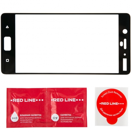 Стекло защитное Red Line для Nokia 8 Full Screen (3D) 5,3&quot; tempered glass черный УТ000012261 - фото 4