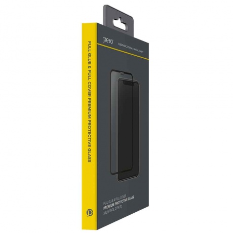 Стекло защитное PERO Full Glue для iPhone 14 Plus, черное - фото 3