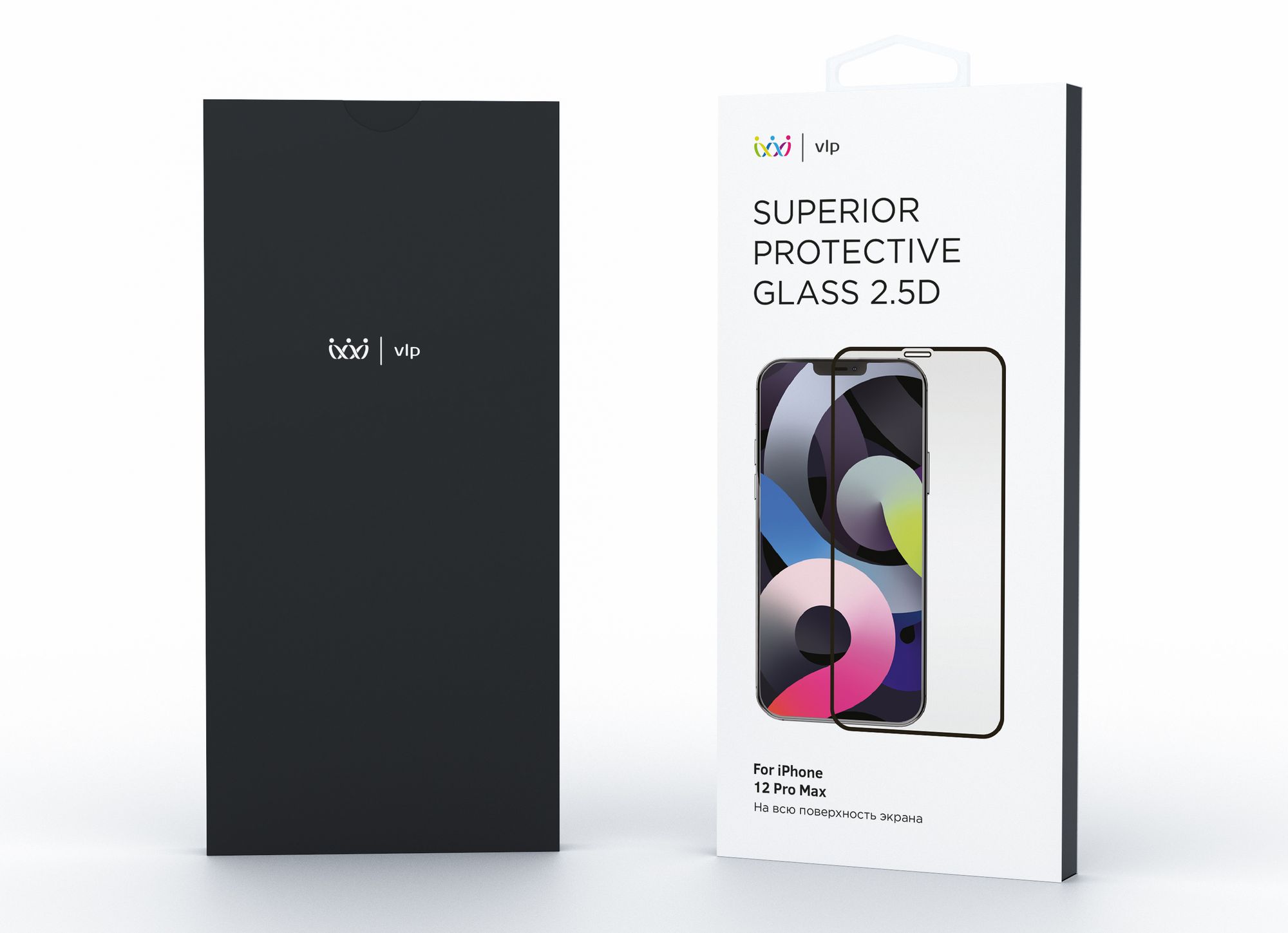 Стекло 2.5D защитное VLP для iPhone 12 ProMax, олеофобное, с черной рамкой защитное стекло для смартфона 3d vlp для iphone se2020 олеофобное с черной рамкой