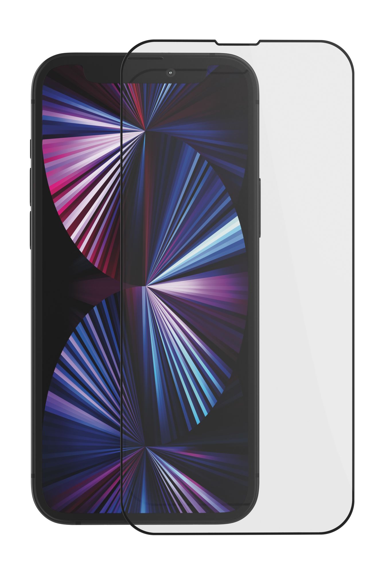 Стекло 2.5D защитное VLP для iPhone 13 mini, олеофобное, с черной рамкой стекло 3d защитное vlp для iphone 8 7 олеофобное с черной рамкой